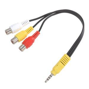 영상선 TCL TV용 비디오 컴포넌트 AV 어댑터 케이블 3.5mm ~ 3 RCA 레드 화이트 옐로우 여성 TV 세트