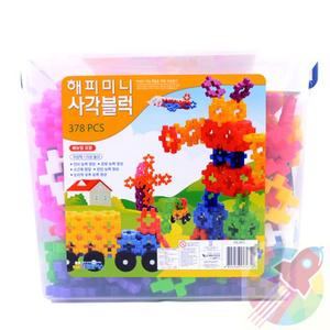 GR 해피미니 사각블럭 378PCS 꼬마사각블럭 남아장난감 유아놀이세트