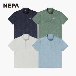 네파 남성 마운틴 프린트 반팔 집업 티셔츠 7I35405