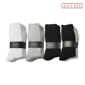 [하프클럽/엘르 이너웨어]베이직엘르 남성 립조직 장목 양말 5족 세트(4COLOR)