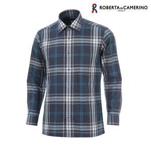 [Roberta di Camerino]CP 체크 일반핏 그레이 긴소매 셔츠 RM3 204 3_P330009097