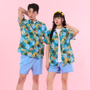 블루 트로피칼남방 반티 여름 알로하 셔츠 바캉스룩