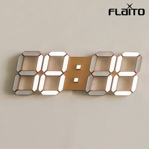 침실 선반 인테리어 38cm 탁상 3D LED 골드색 벽시계