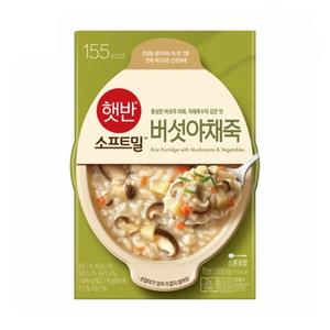 CJ 햇반 소프트밀 용기 버섯야채죽 280g 10개입 비비고 죽 간단식사 아침대용 간편식