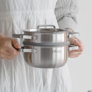 3중 스텐 찜냄비 IH 찜통 16cm 이유식 미니찜기 인덕션겸용 1인가구선물용