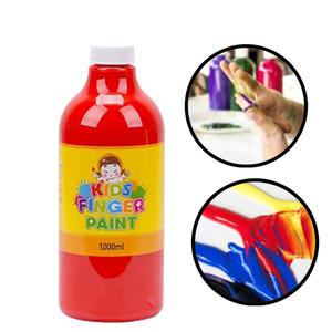미술 놀이 핑거 페인트 1000ml 1p (빨강색) 물감 어린이집 유아 키즈 마블링
