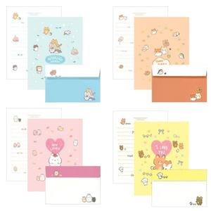 꽁냥꽁냥 프렌즈 편지지 20개/세트/대용량/스승의날/봉투/귀여운/캐릭터/감성/예쁜/이쁜/디자인/메시지