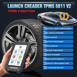 차량진단장비 타이어 압력 프로그래밍 센서 스캐너 도구 X431 Creader TPMS 5011 V2 12 개 서비스 포함 모