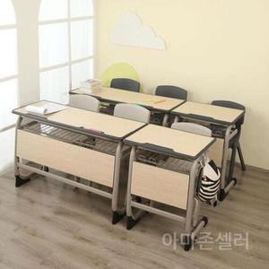 [기타]학교 2인용 더블 책상 학원 책걸상 세트 높이조절 테이블 의자 강의