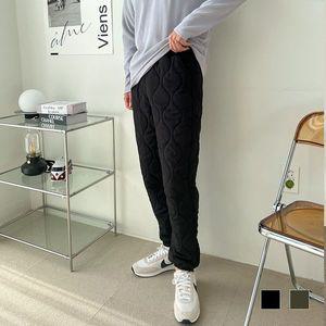 [HS라이프]기모팬츠 겨울바지 슬랙스 퀼팅 패딩바지 조거팬츠 남성 겨울 남자