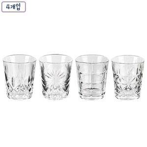 세미 소주잔 4p 유리 술잔