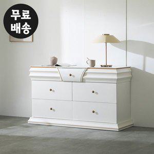 [벤티스가구]뮤에 원목 엔틱 와이드 체스트 서랍장