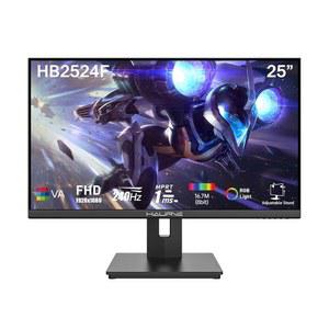 HAURVE NEW 24.5인치 FHD 240HZ 게이밍 모니터 울트라 스무스 디스플레이, HAS, HDMI X2 + DP, RGB 조명, 내장 스피커, 1MS, 높이 조절 가능(HB252F)