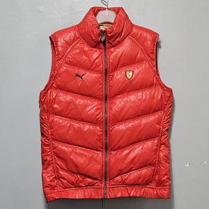 푸마 페라리 여성 덕다운 후드내장 집업 패딩 조끼/ 95/ 중고/싹다구제
