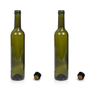 갤러리아 와인병 500ml 2P 코르크 포함 유리병 유리용기 술병 공병