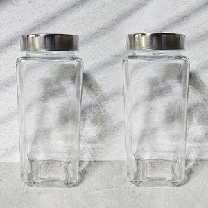 갤러리아 사각 유리병 1300ml 2P 밀폐용기 공병 보관용기 저장용기