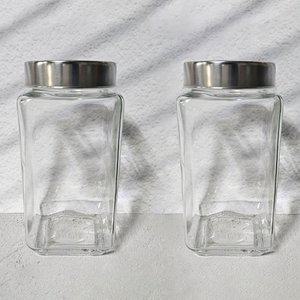 갤러리아 사각 유리병 1000ml 2P 밀폐용기 공병 보관용기 저장용기