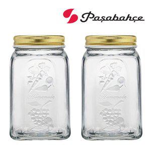 갤러리아 유리 저장병 1000ml 2P 유리용기 공병 보관용기 수제청병 꿀병 피클