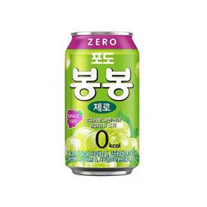 포도 봉봉 제로 340mlx12개캔음료수 과즙 알갱이 씹히는 어린이