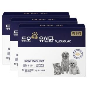 듀오락 강아지 고양이 유산균 듀오펫 장 건강 30포 X3