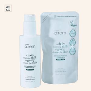 메이크프렘 모이스처 비건 클렌징밀크 200ml 리필 200ml(+물방울곤약스펀지)