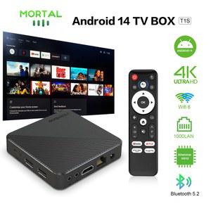 Android14 스마트 홈 시어터 TV 박스 T1S AllwinnerH313 칩 쿼드 코어 Wifi6 1000M Lan 블루투스 스트리밍 미디어 플레이어