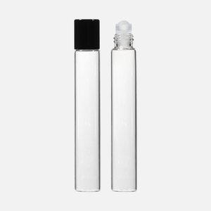 블랙 뚜껑 투명 10ml 롤온 향수용기 공병 스프레이 향수병 유리 DIY
