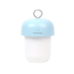 위플 아콘 USB 충전식 무선 가습기 무드등 블루소형 차량용 LED 책상용 필터 램프 미니