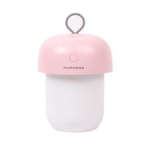 위플 아콘 USB 충전식 무선 가습기 무드등 핑크소형 차량용 LED 책상용 필터 램프 미니
