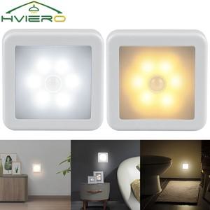 LED 야간 조명 스마트 모션 센서 배터리 USB 충전 작동 침대 옆 램프 거실 복도 통로 화장실 홈 조명
