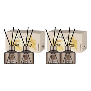 쿤달 시그니처 퍼퓸 디퓨저 더블 세트 일랑일랑 (본품, 200ml, 4개 + 섬유스틱, 20P)