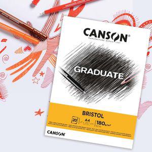 캔손 graduate 브리스톨패드 180g 매끈한종이 A4애니메이션북 스케치북 미술스