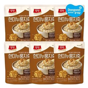 [동원] 양반 현미누룽지죽(파우치) 400g x6개