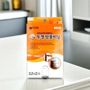 인드림텍 투명 방풍비닐 특대형 문풍지 창문 보온 방풍지 바람막이 외풍 틈막이 3.2x2m