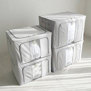 [가쯔]모던 와이어 의류 이불정리함 수납리빙박스 100L 2개