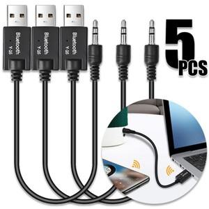 차량용 블루투스 어댑터 리시버 휴대용 무선 음악 AUX 잭 오디오 스테레오 USB 미니 4.2, 3.5mm