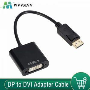 모니터연결케이블 연결선 WvvMvv DP to DVI 어댑터 케이블 HD 1080P 디스플레이 포트 수-암 변환기 PC 노트