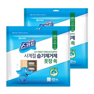 스카트 사계절 습기제거제 옷장 쏙 30g, 12입, 2개 (총 24개)