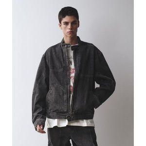[매장정품] 메종 미네드 MAISON MINED OBLATE BIKER DENIM 자켓 팬텀블랙