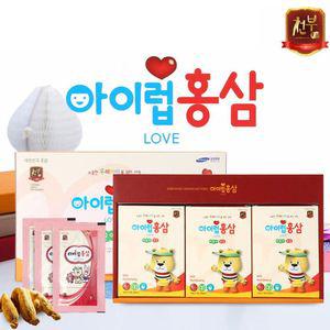 천부 아이럽 어린이홍삼 25mlX30포 삼액 음료 추출 삼즙 키즈