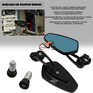 오토바이 바이크 보조 백미러 사이드 미러 가와사키 Z250 Z300 Z400 Z650 Z800 Z900 Z1000 ZX6R ZX10R Z650RS Z 1000 R / SX 핸들 바 엔드