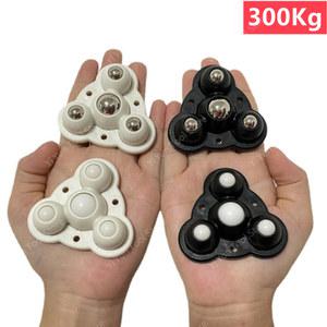 미니바퀴 새로운 4Pcs 자기 접착 유형 음소거 범용 300Kg 구슬 가구 캐스터 바퀴 스테인레스 스틸 360 회전