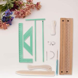 Bookbinding Kits Ruler Sewing Supplies for Planners Scrapooking Pages Starter Set Tool Book Cover Gu