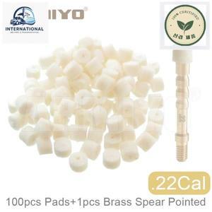 서바이벌 건 Armiyo .17Cal ~ 100Pcs 양모 펠트 연마 패드 구멍 스피어 지적 탄소 침전물 보어  건 브러시
