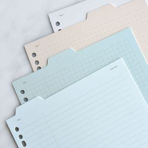 플레픽 폴더인덱스패드A5 (6공20공 리필지)노트 리필지 내지 다이어리 속지 A5 6공 20공 플래너