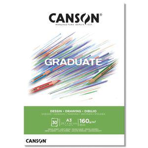 캔손 graduate 드로잉패드 160g A3 색연필 콘테 작업미술스케치북 크로키 준비물 그림 캘리그라피 미술 애