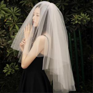 셀프웨딩 면사포 신부베일 소품 스냅 망사베일 헤어악세사리