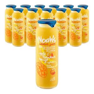 노아주스 애플 음료수 당충전 바나나 리치 망고 스무디 260ml 12개