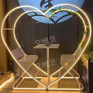 하트의자 공원포토존 벤치 스툴 장식품 조형물