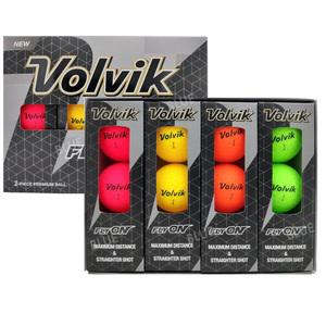 [volvik] 볼빅 플라이 온 골프공 12개입 (4색 컬러볼: 그린, 옐로우, 오렌지, 레드)